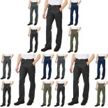 Lee Cooper Mens Heavy Duty Easy Care Multi Pocket Work Safety Classic Cargo Pants Trousers, Black, 