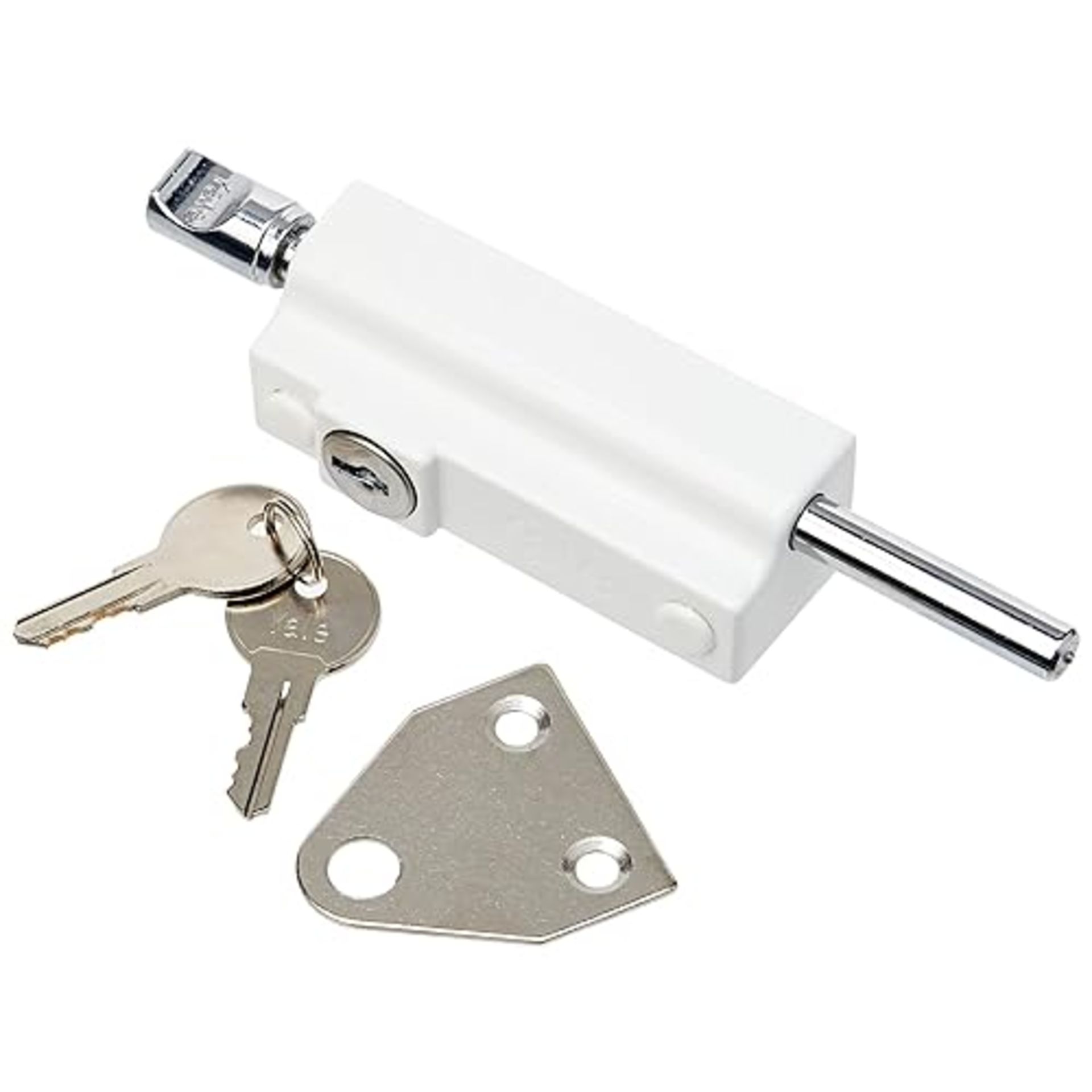 Yale P-124-WE Door Pushbolt, White Finish, Standard Security, Visi Packed, suitable for aluminium d
