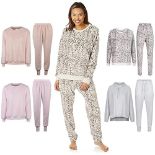 Light & Shade Pretty Woman PWC4955 Ladies Cowl Neck Long Sleeve Top and Cuffed Bottoms Loungewear S