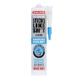 EVO-STIK Sticks Like Sh*t Waterproof Sealant, All-Purpose, Mould resistant, Colour: Clear, Size: 29