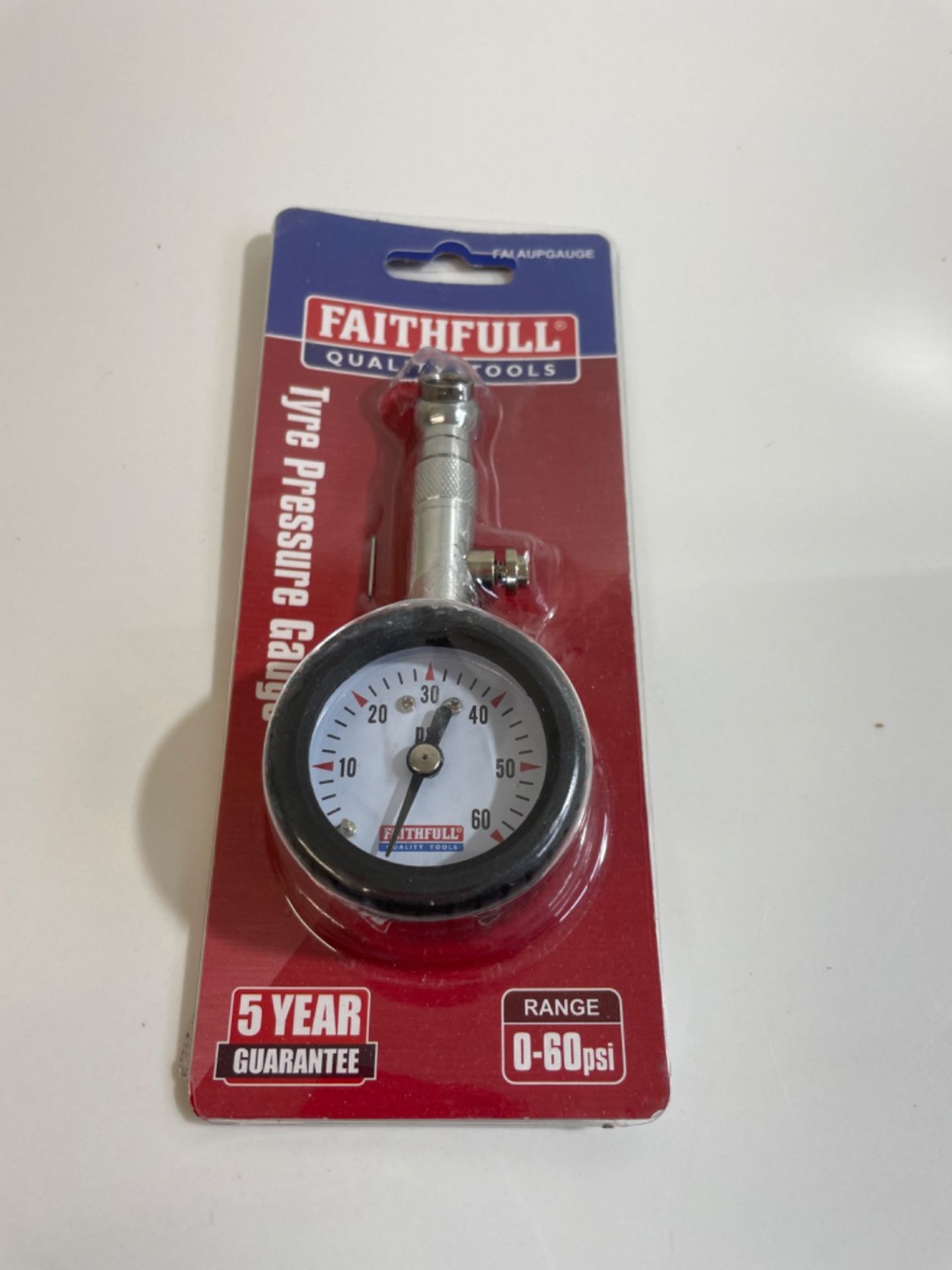 Faithfull FAIAUPGAUGE Tyre Pressure Dial Gauge - Image 2 of 2