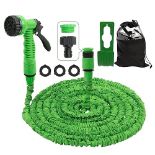 kitnice Expandable Garden Hose 50FT - Flexible Hose Pipe with Spray Gun. Ideal for Gardening, Water