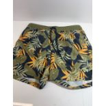 Ript Essentials Men's Quick Dry UV 50 Sun Protection Peach Finish Swimming Swim Shorts Trunks, Navy