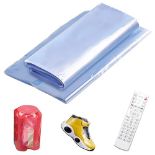 Midyrrg 100pcs Shrink Wrap Bags PVC Clear Heat Shrink Wrap 30x 16cm Transparent Heat Shrinkable Fil