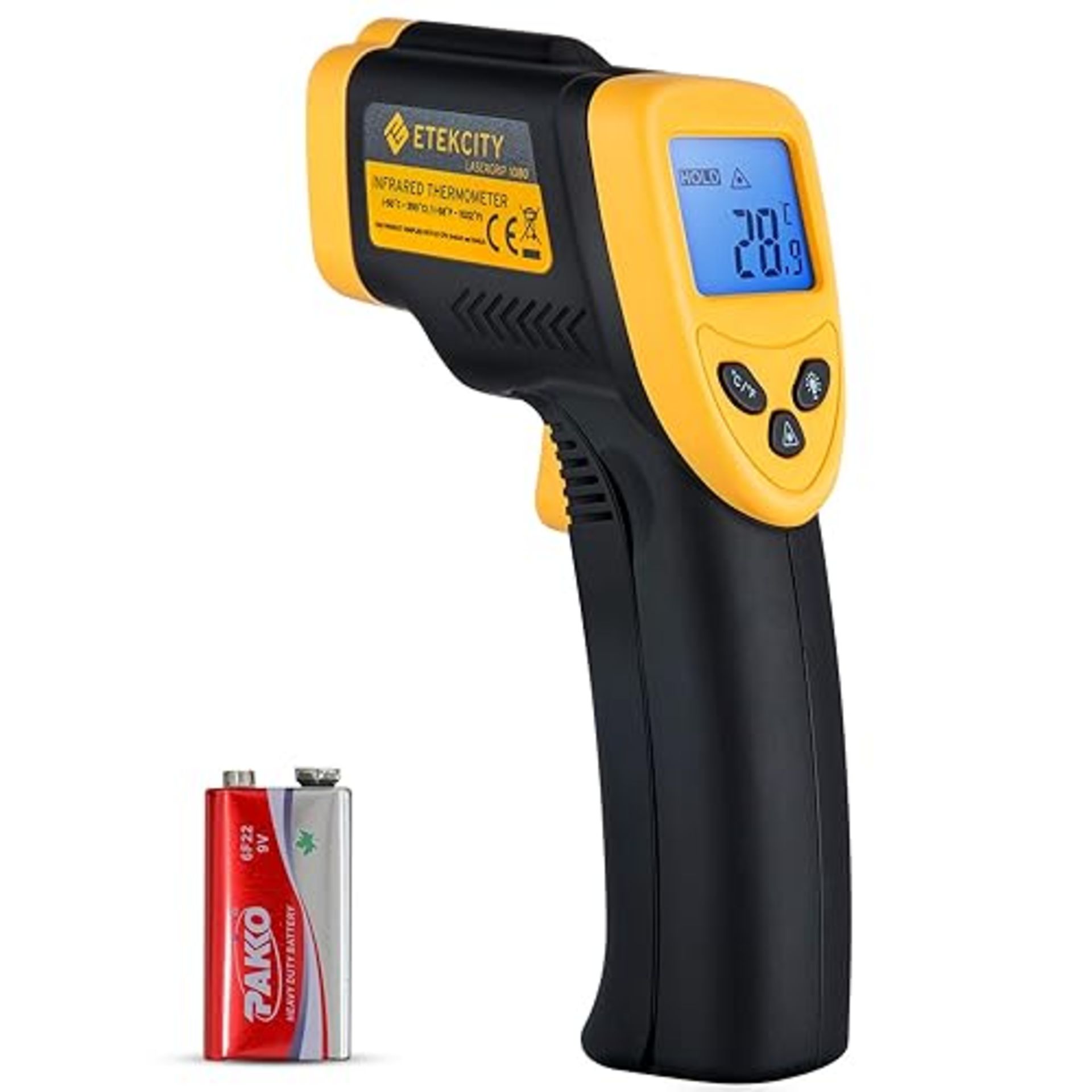 Etekcity Infrared Thermometer Non-Contact Digital Laser Temperature Gun,-50°C ~ 550°C ( -58°F~10