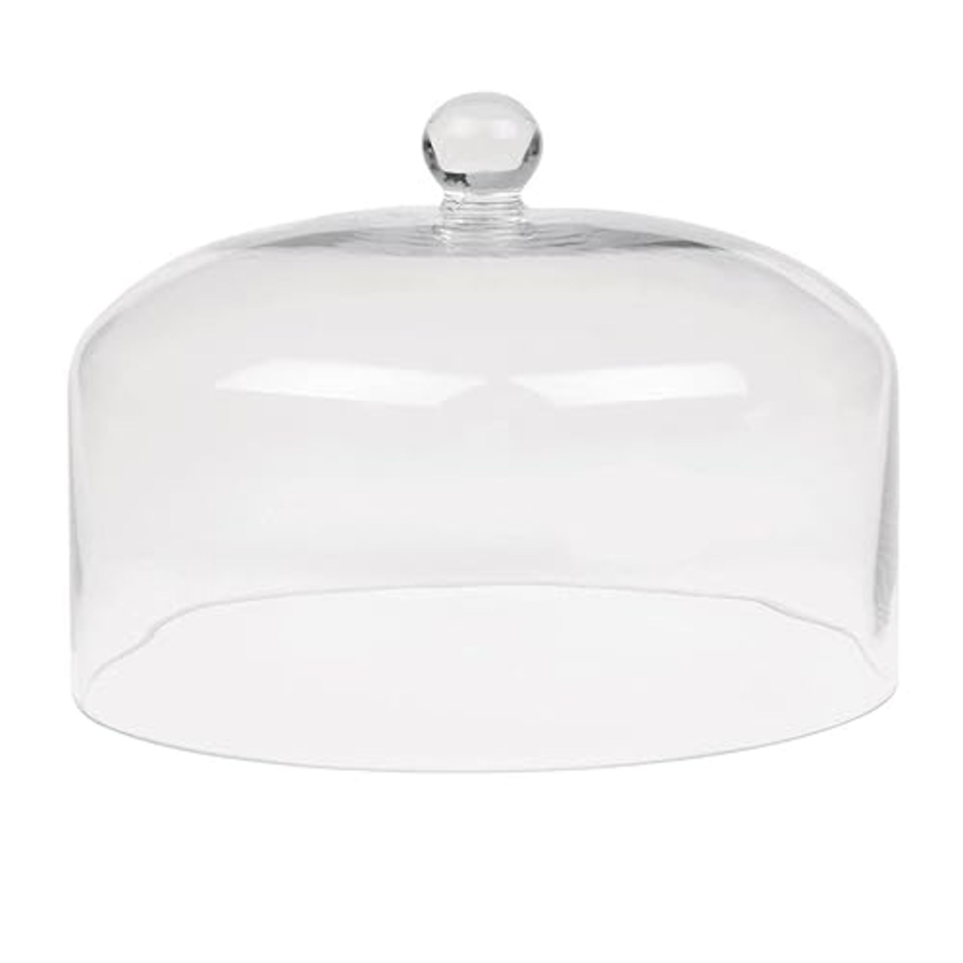 Olympia Glass Cake Stand Dome Lid, 285(Ø) x 200(H)mm, High Clarity Clear Glass, Protects Homemade 