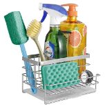 RMS Unique Sink Caddy, Kitchen Sink Organiser, Stainless Steel Sink Organiser with Removable Drip T
