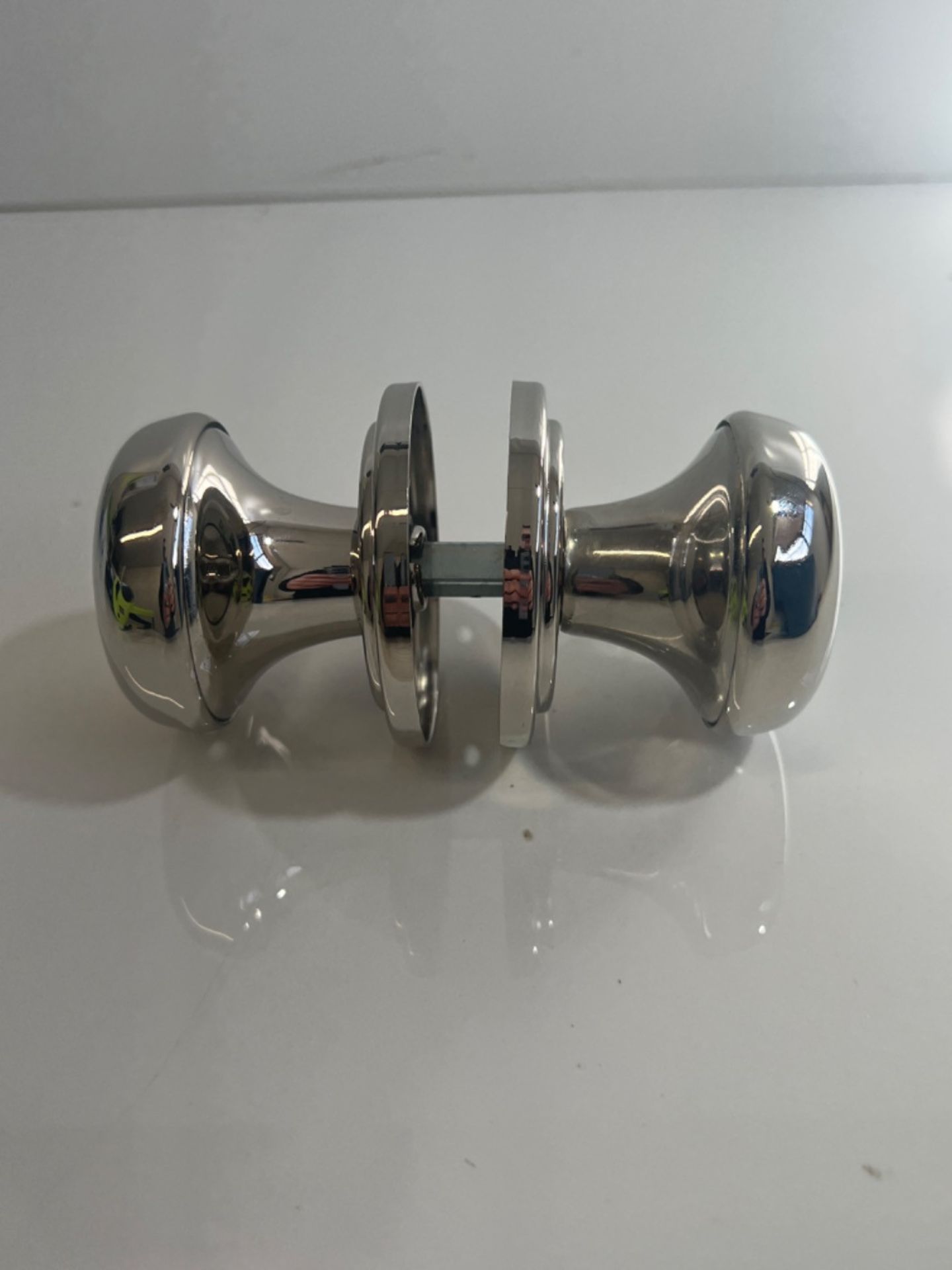 Polished Nickel Mortice Knob Door Handle for Internal and External Doors.  Urfic Set of 2 knobs fo - Image 3 of 3