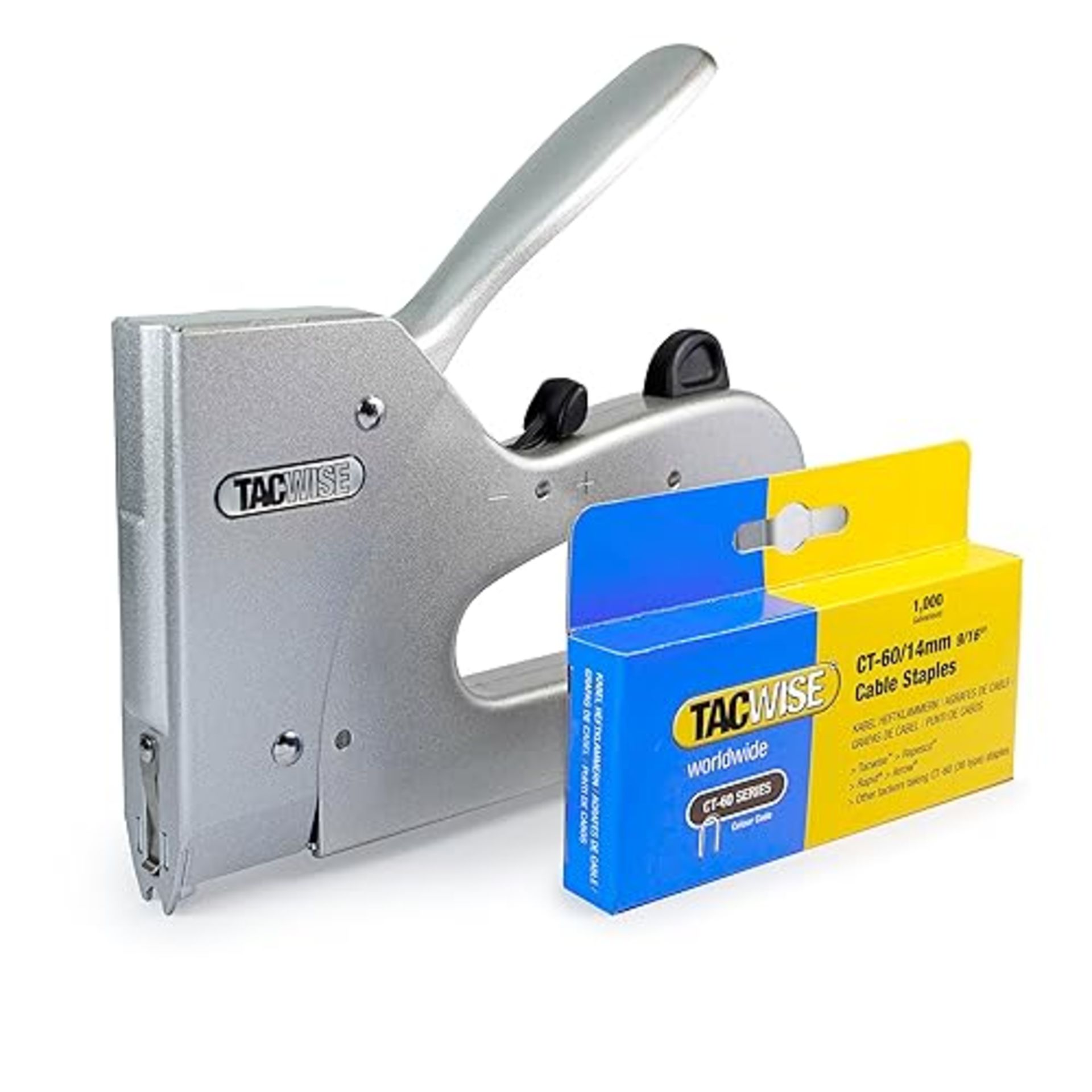 Tacwise 1247 All-Metal Combi Cable Tacker with 1,000 Staples Uses Type CT-45 & CT-60 Staples