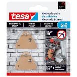 Tesa Adhesive Screw for Masonry and Stone, Holding Capacity 5 kg, Pack of 2, 77904-00000-00