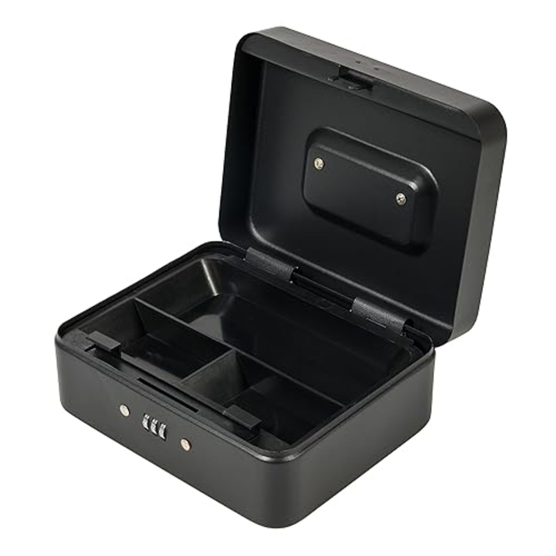 Silverline 732370 Petite Cash Box with 3-Digit Combination Lock, Black