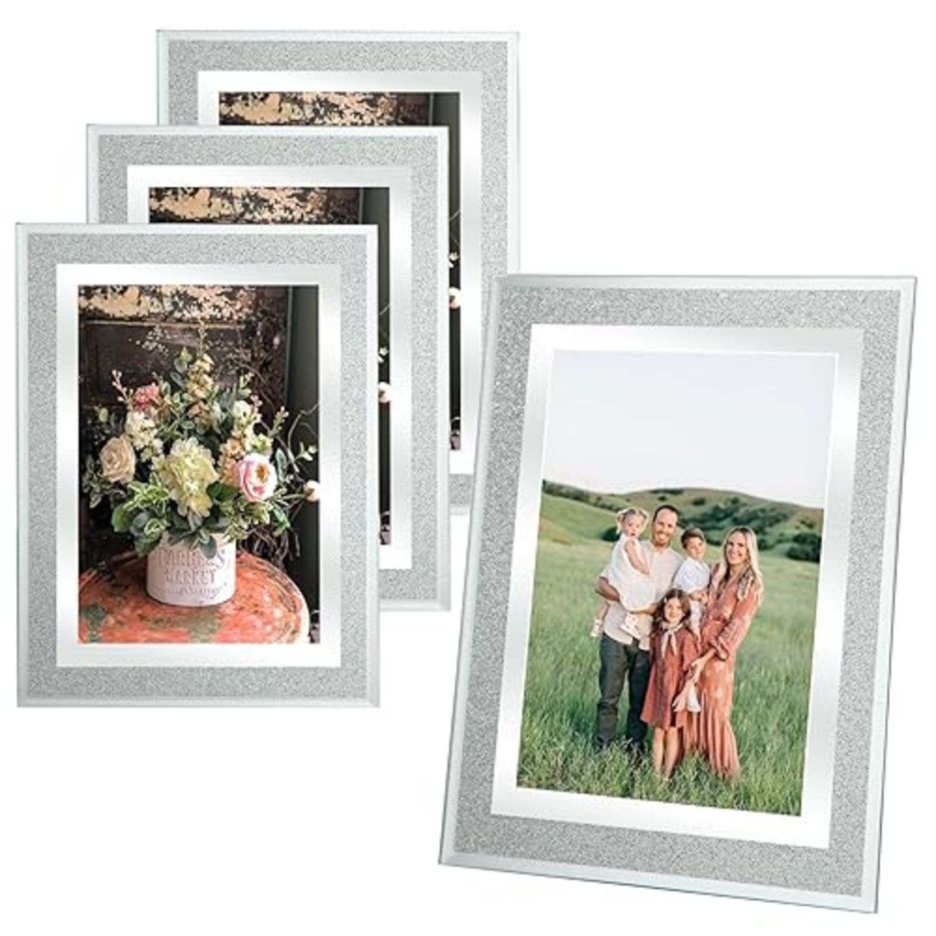 ASelected 6X4 Glass Photo Picture Frames For Wedding Photos,Family Photos And Home Decoration,Frees