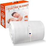 Warmer Electric Blanket, Fitted Heating Blanket Double (120 x 107cm), Heated Mattress Cover with 3 