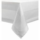 A & B TRADERS Damast Tablecloth 130 x 220 cm Washable at 95 °C White