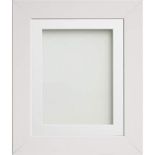 Frame Company Watson Range White 12x10 inch Picture Photo Frame with White Mount for Image 8x6 inch