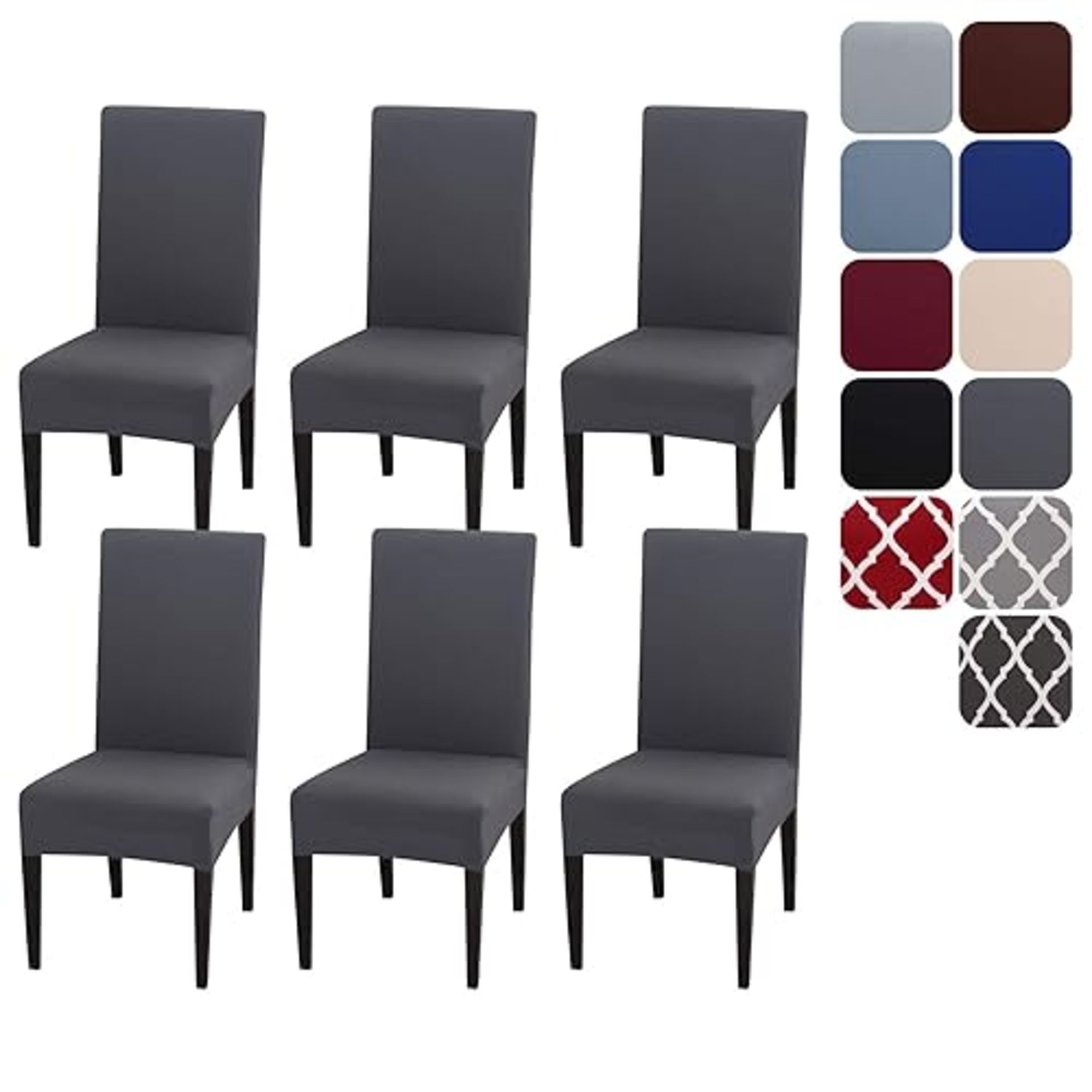 Aisprts Dining Room Chair Covers Slipcovers Set of 4 or 6, Stretch Removable Washable Dining Chair 