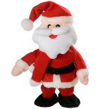 WeRChristmas Walking/Dancing and Singing Santa Christmas Decoration, 30 cm