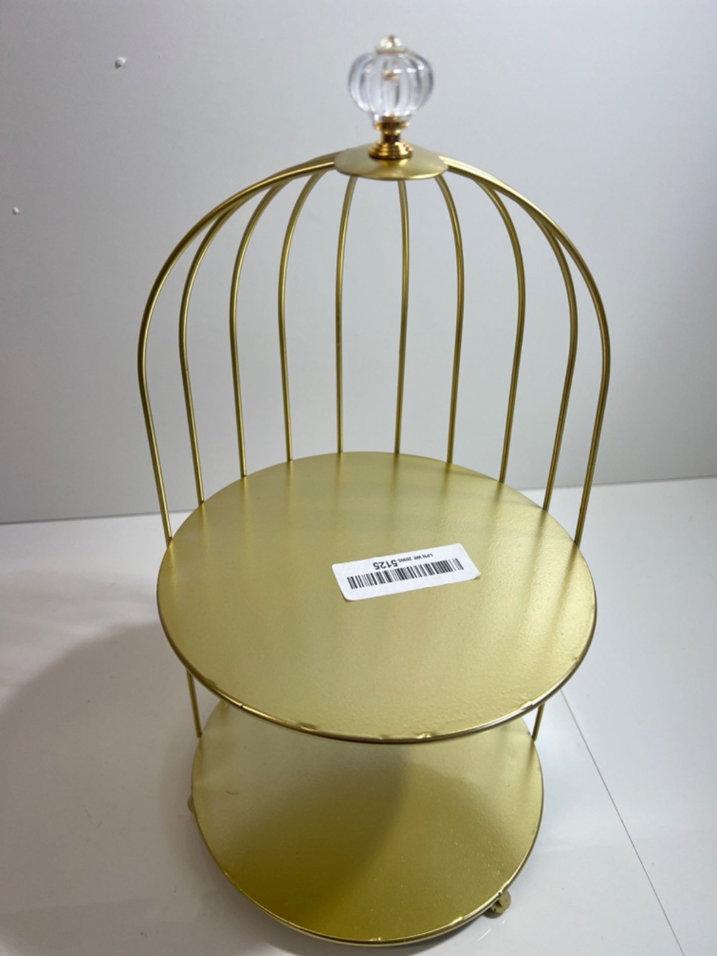 DOITOOL Metal Cupcake Stand 2- Tier Gold Cake Stands with Bird Cage Shaped for Party Dessert Fruits - Image 3 of 3