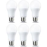 Amazon Basics LED E27 Edison Screw Bulb, 10W (equivalent to 75W), Cool White, Non Dimmable - Pack o
