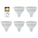 Aiwode DC12V Dimmable 5W MR16 LED Bulb Gu5.3 Spotlight,Warm White 2700K,Equivalent 50W,540LM RA85,1