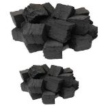 2 packs of coals 10 small & 10 medium Gas fire Replacements/Bio Fuels/Real flame