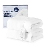 LIVIVO Electric Under Blanket - Heated Underblanket with 3 Heat Settings, Detachable Control, Ultra