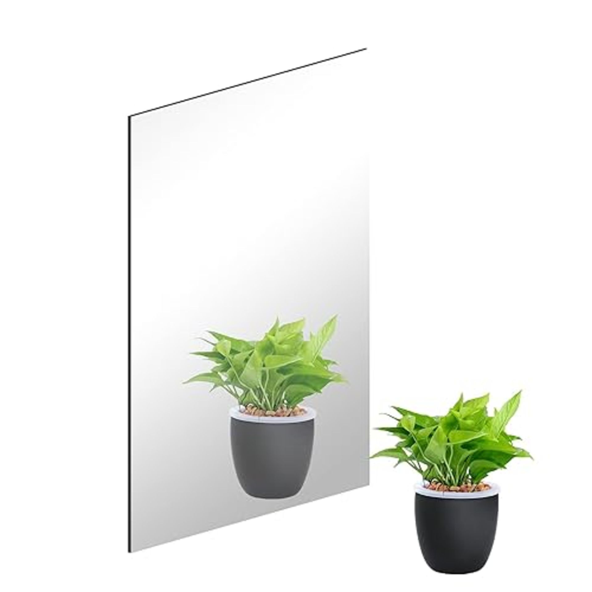 DARENYI Wall Mirror Tiles Self Adhesive Glass Mirror Makeup Mirror Stick on Mirror Tiles for Door, 