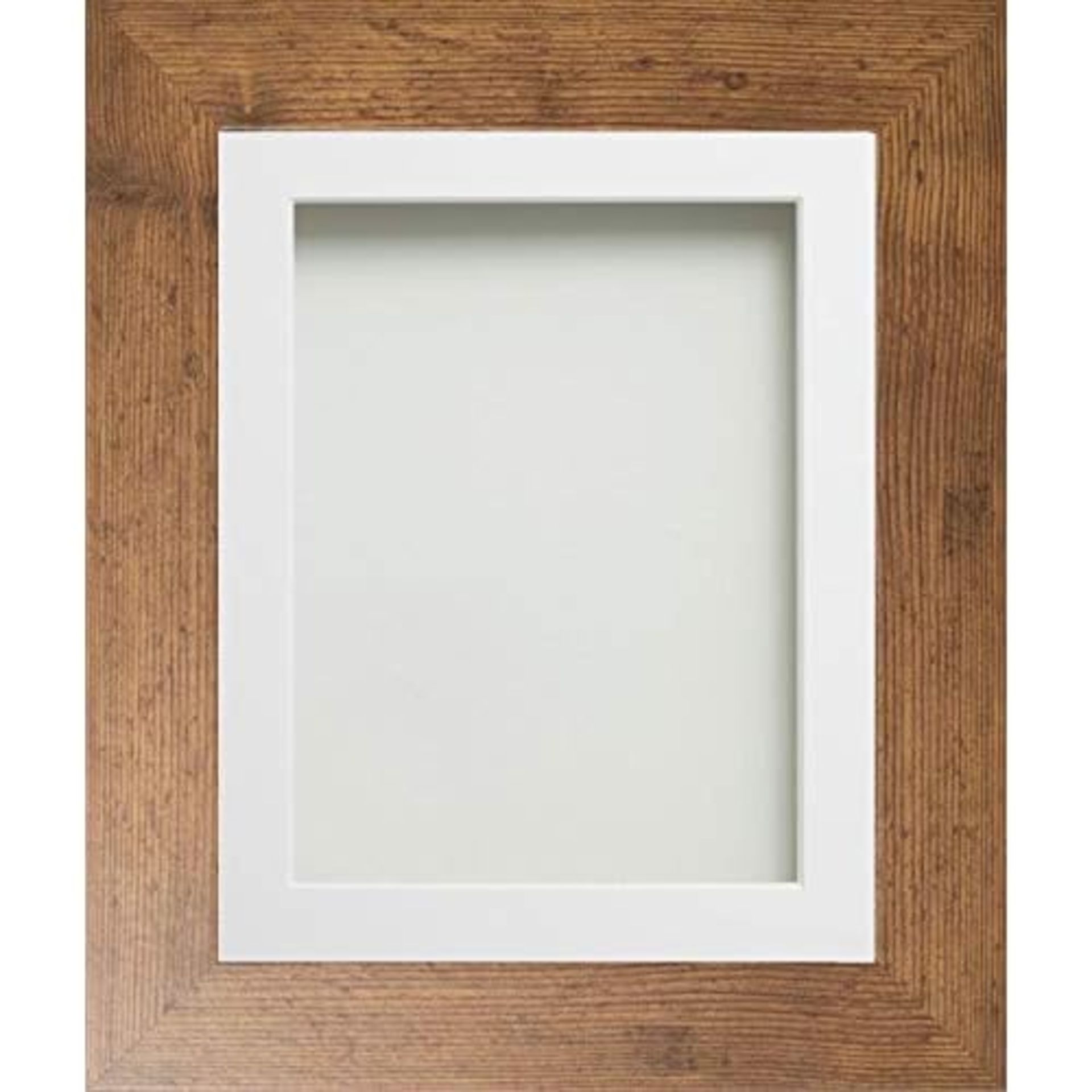 Frame Company Watson Range Rustic 12x10 inch Picture Photo Frame with White Mount for Image 10x8 in