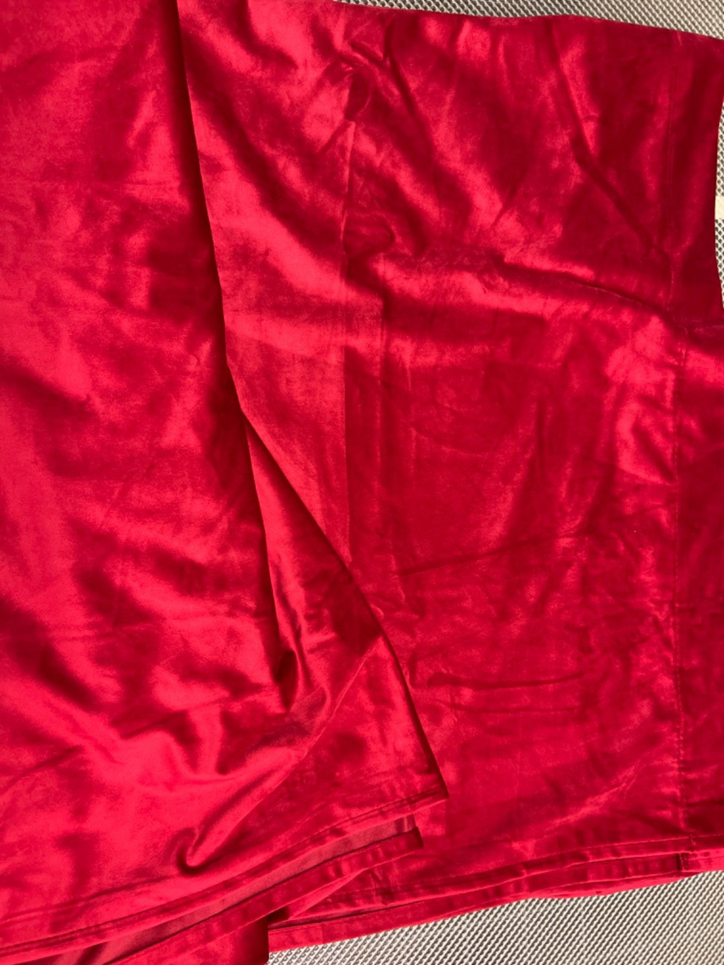 StangH Room Darkening Curtains Red - Extra Wide 120 inches Long Theater Velvet Drapes for Display W - Image 2 of 3