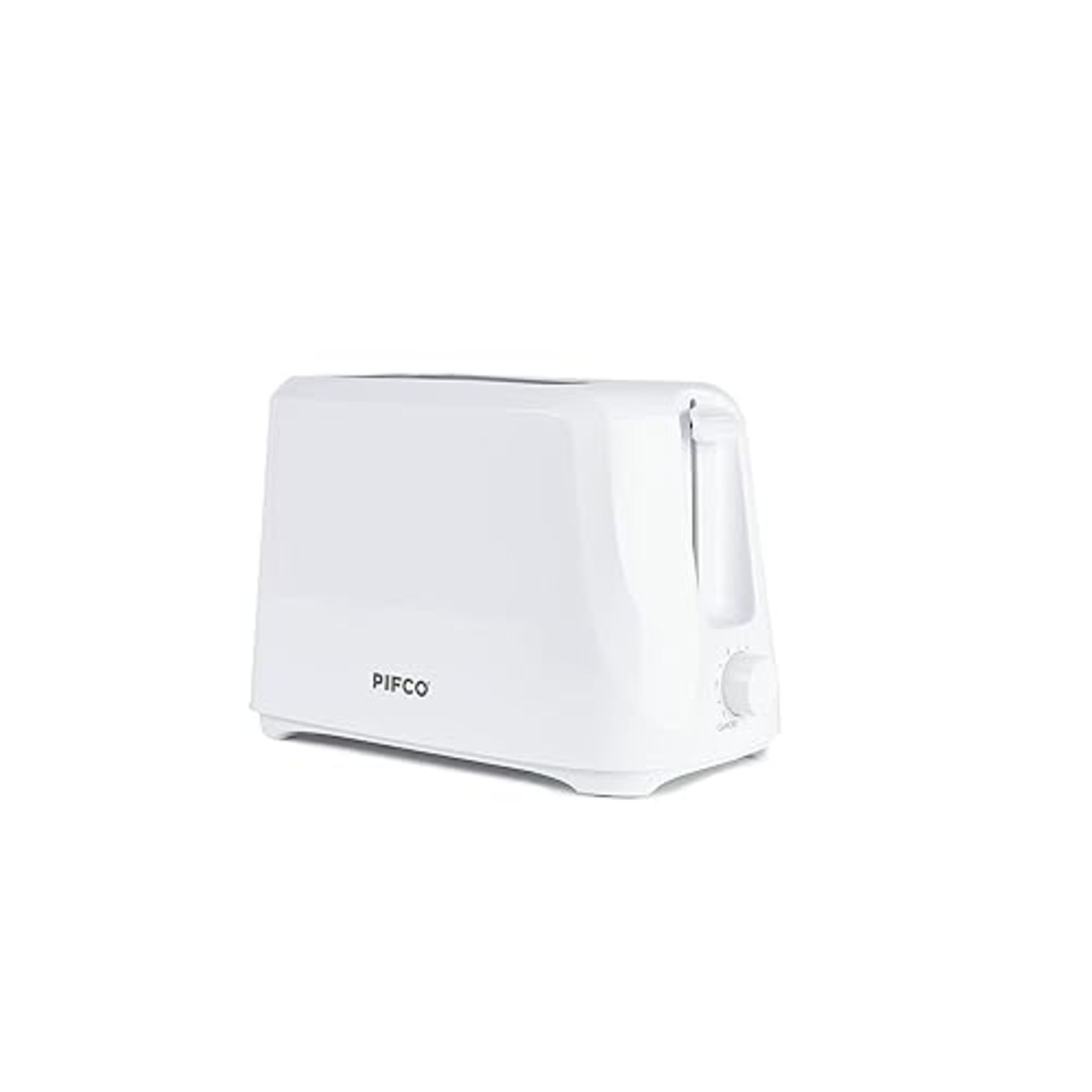 White Toaster 2 Slice - With Browning Controls & Anti-Jam Function - Compact Design 2 Slice Toaster