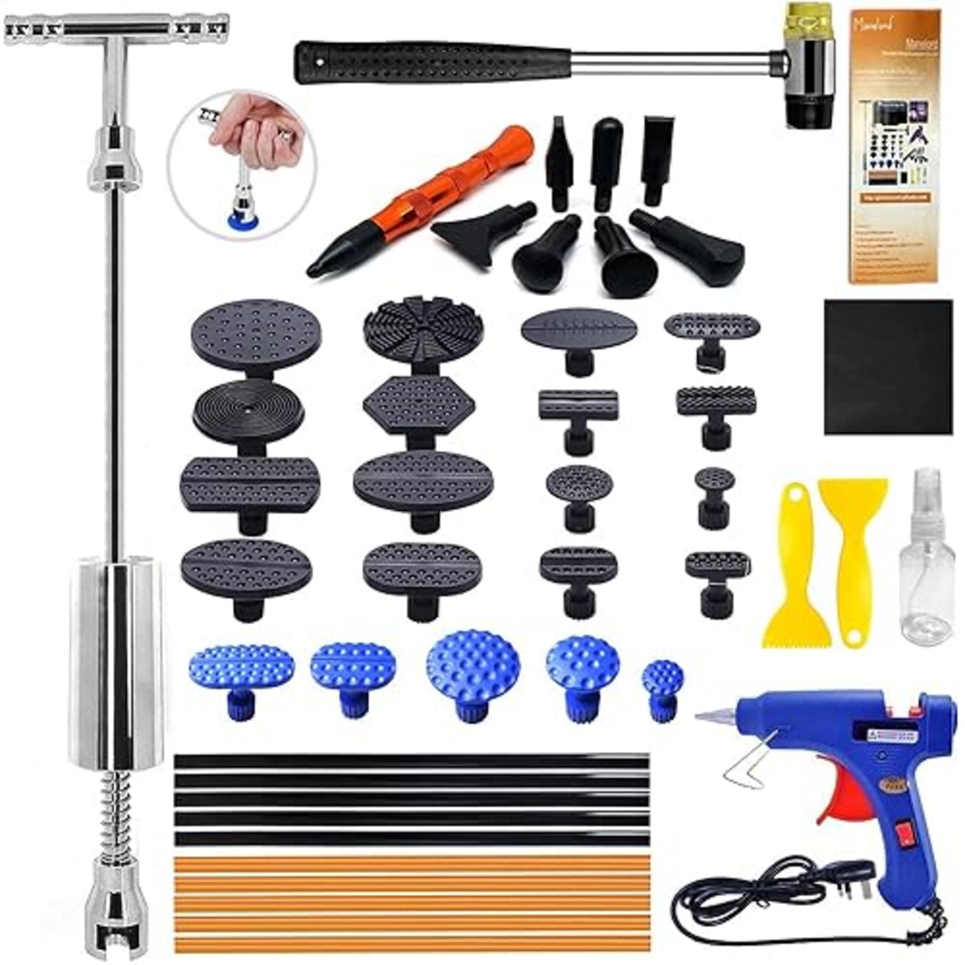 Manelord Auto Body Dent Puller - Dent Repair kit with Slide Hammer T bar Dent Puller for Car Body H