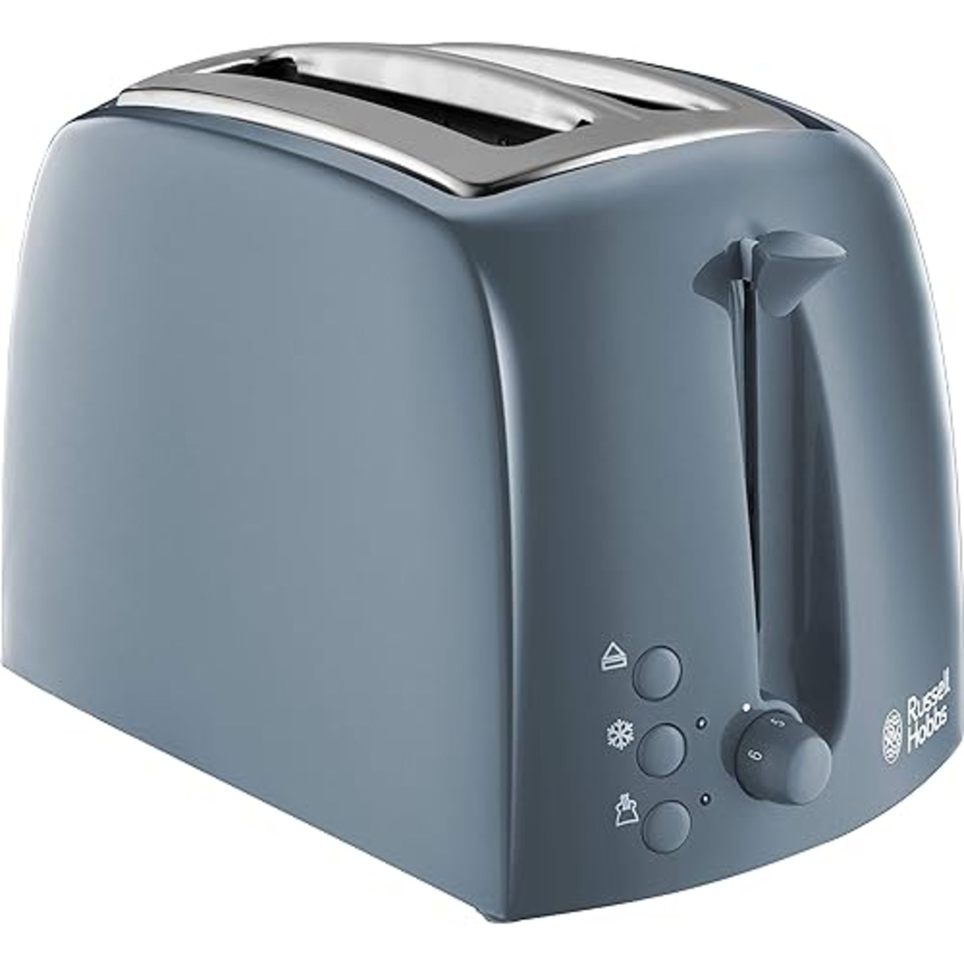 Russell Hobbs Textures 2 Slice Toaster (Extra Wide Slots, 6 Browning levels, Frozen, cancel & rehea