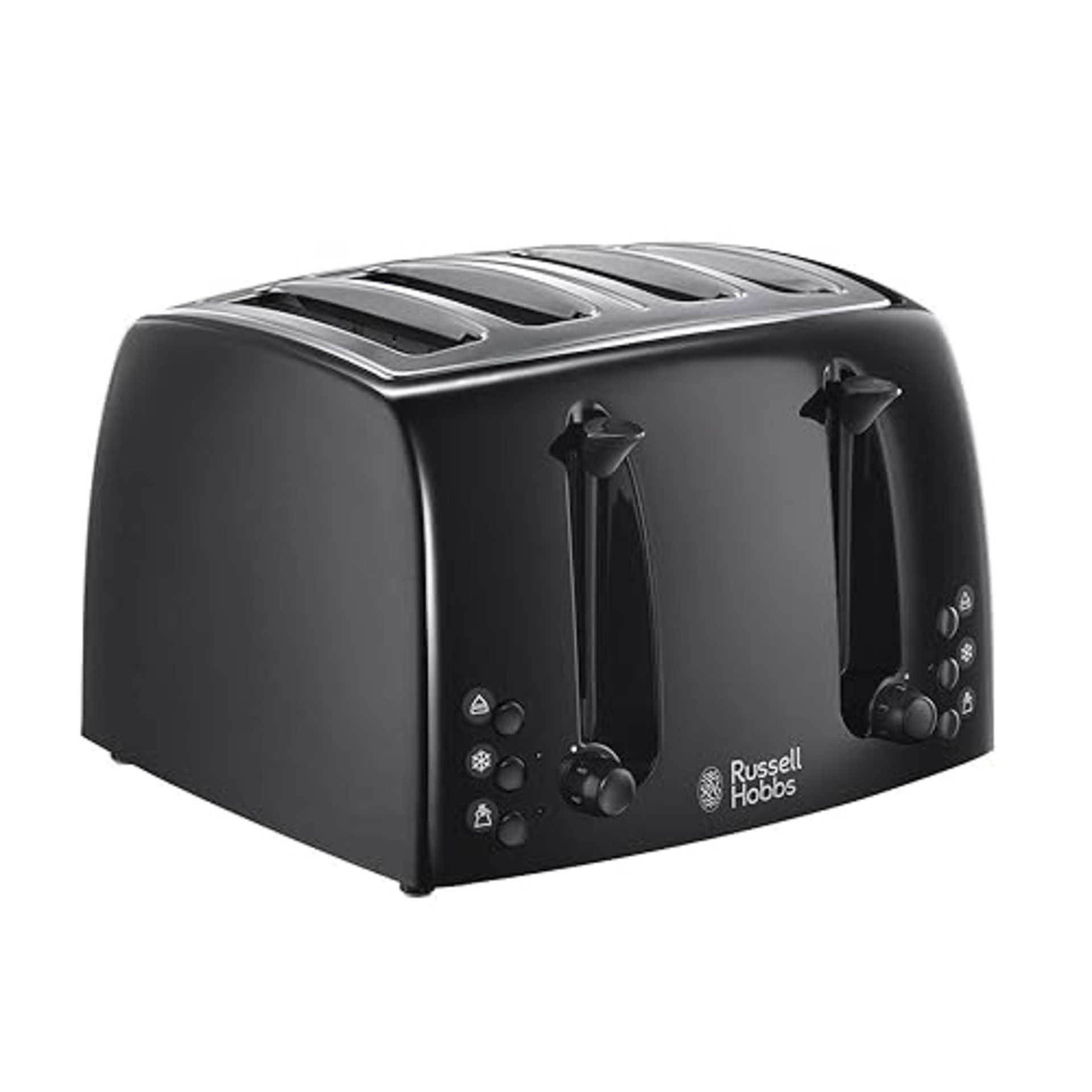 Russell Hobbs Textures 4 Slice Toaster (Extra Wide Slots, 6 Browning levels, Frozen, cancel & rehea