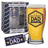 Dad Pint Glass Dad Beer Glass and Bottle Opener Gift Set for Dad Gifts for Dad Gifts Dad Christmas 