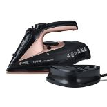 Tower T22008RG CeraGlide Cordless Steam Iron with Ceramic Soleplate and Variable Steam Function, Bl