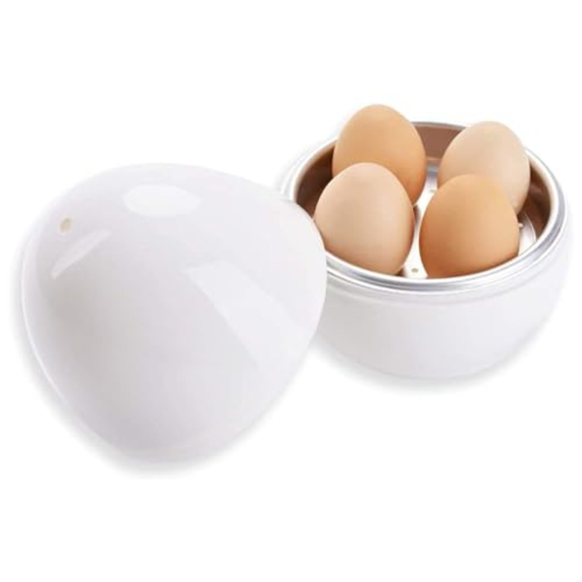 Microwave Egg Boiler for 4 Eggs Poachers Boiled Egg Cooker Microwave only 8 Minutes for Hard Soft B