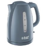 Russell Hobbs Textures Electric 1.7L Cordless Kettle (Fast Boil 3KW, Grey premium plastic, matt & h