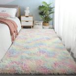 Cekene Shaggy Area Rug for Living Room 80x160 Fluffy Rug for Bedroom Faux Fur Bedroom Rugs for Girl