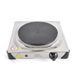 Kitchen Perfected 1500W Single Hotplate / Cast Iron / Variable Heat Settings / Overheat Protection 