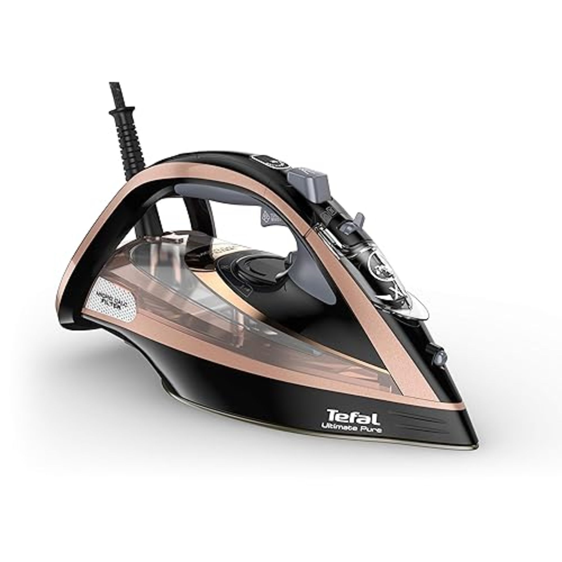 Tefal Ultimate Pure Steam Iron, 260g/min Steam Boost, 350ml Water Tank, 3m Power Cord, 3100W, Black