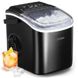 Silonn Countertop Ice Maker Machine, 9 Cubes Ready in 6 Mins, 26lbs in 24Hrs, Self-Cleaning Ice Mac