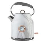 Tower Bottega T10020WMRG 3kW Stainless Steel Kettle with Quiet Boil, Temperature Dial and Boil Dry 