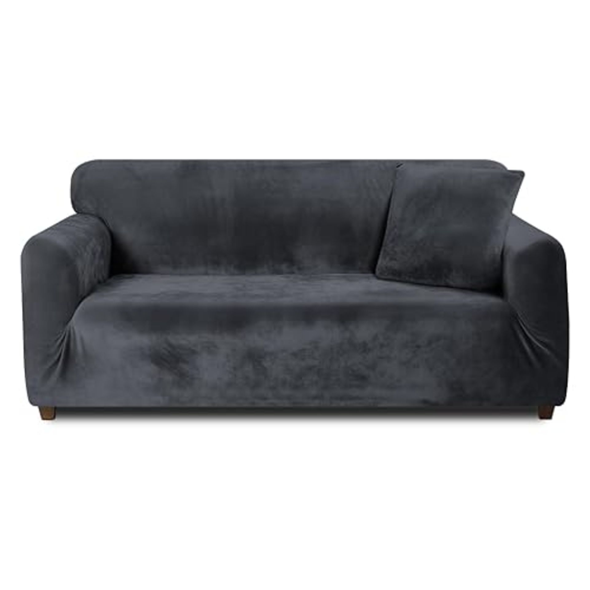 Teynewer Thick Velvet Sofa Covers 1 2 3 4 Seater High Stretch Non-Slip Couch Cover Furniture Protec