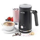 Salter EK4635 Electric Milk Frother - Automatic Milk Heater & Steamer, Non-Stick Removable Whisk, 1