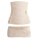 WANYI 4-patch Postpartum Belly Wrap?with Pelvis Belt 2 in 1 C-Section Recovery Belt No rolled Post