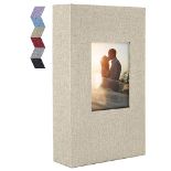 Vienrose 6x4 Photo Albums Slip In for 300 Photos Linen Cover Black Pages Photo Books Large Capacity