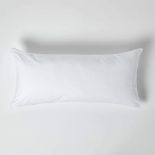 HOMESCAPES White Pure Egyptian Cotton Euro Size Pillowcase 40 x 80 cm 200 TC 400 Thread Count Perca