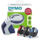 Dymo Embossing Label Maker with 3 Label Tapes | Omega Label Maker Starter Kit | Small, Ergonomic De