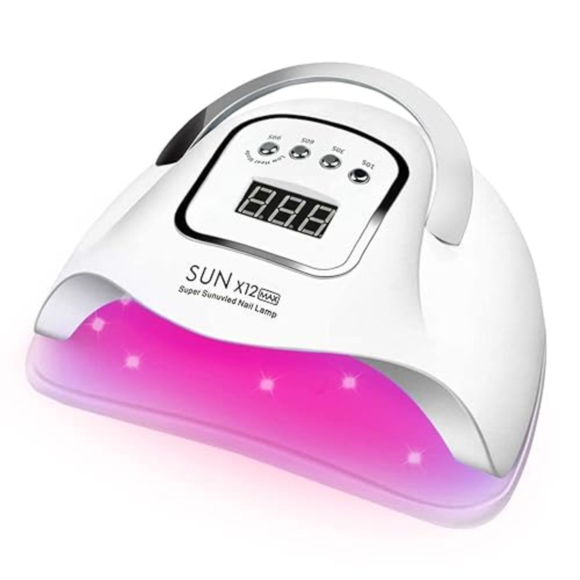 BEENLE Upgraded UV LED Nail Lamp, 280W Fast Nail Dryer Nail Curing Light with 66 Led Beads, Portabl