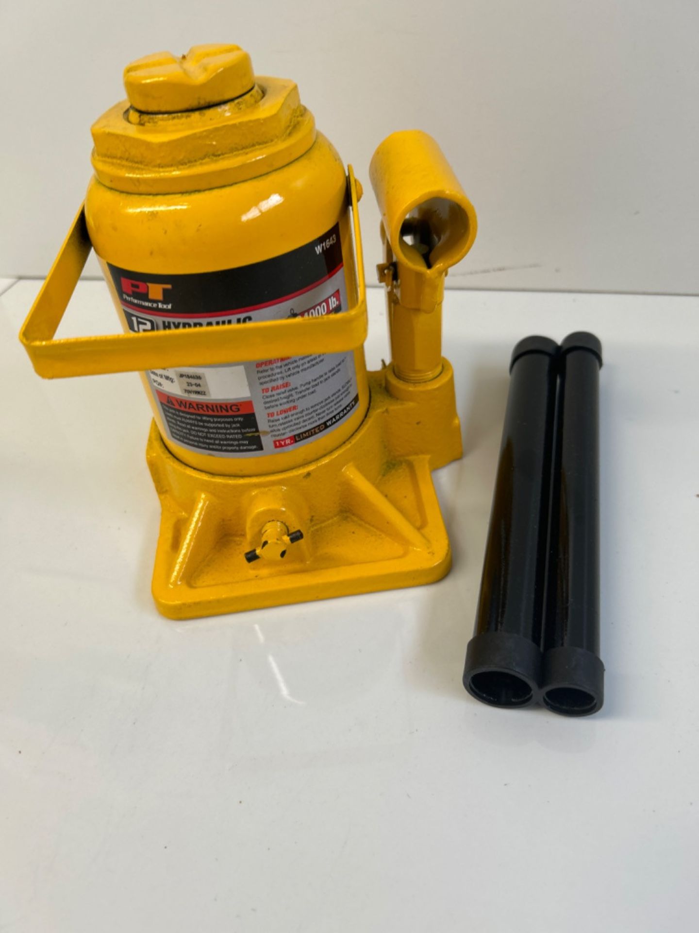 Performance Tool W1643 Heavy Duty Shorty Bottle Jack for Vehicle Maintece, 12 Ton Capacity (24,000  - Image 3 of 3